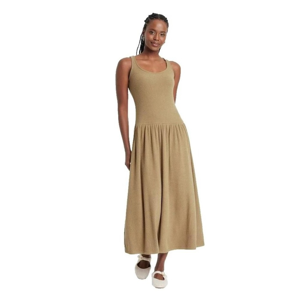 Universal Thread Sleeveless Maxi Dress in Khaki